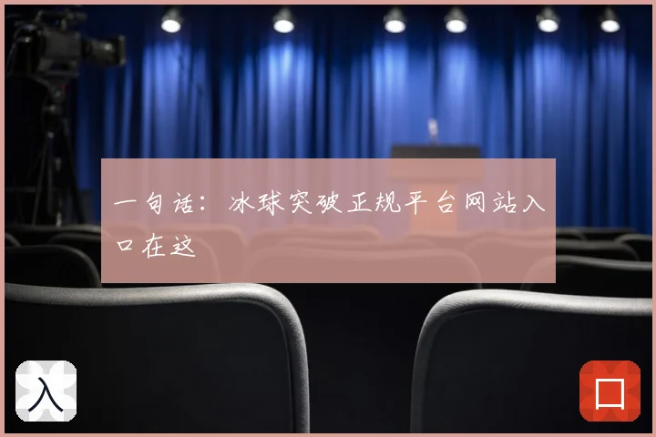 一句话：冰球突破正规平台网站入口在这